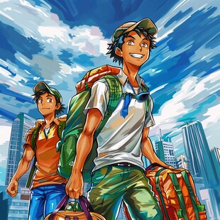 西瓜影院玄幻漫画封面，修行者在云海之上御剑飞行